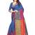 Royal blue woven art silk saree with blouse