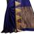 Blue woven art silk saree with blouse