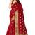 Maroon woven art silk saree with blouse