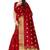 Maroon woven art silk saree with blouse