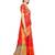Orange woven art silk saree with blouse