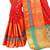 Orange woven art silk saree with blouse
