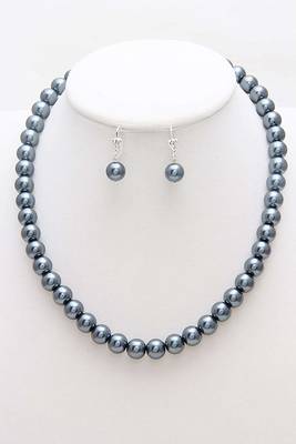Grey Pearl Necklace Sets 2
