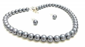 Grey Pearl Necklace Sets 1