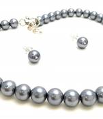 Grey Pearl Necklace Sets