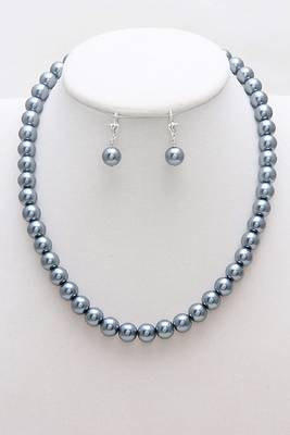 Grey Pearl Necklace Sets 2