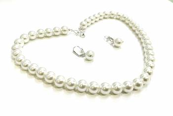 White Pearl Necklace Sets 1