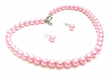 Pink Pearl Necklace Sets 1