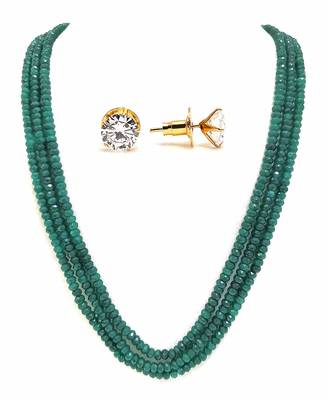 Green Color Women Onyx Necklace Sets 1