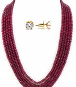 Maroon Color Onyx Women Multilayer Necklace Sets