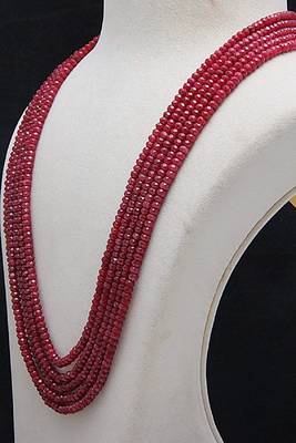 Maroon Color Onyx Women Multilayer Necklace Sets 2