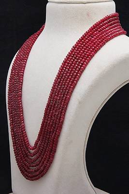 Maroon Onyx Multilayer Semi Precious Women Necklace Sets 2