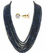 Blue Onyx 7 Layered Necklace Sets Women