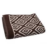 Diamonds Cotton Brown Bath Towel 30 X 60 inch GSM 500