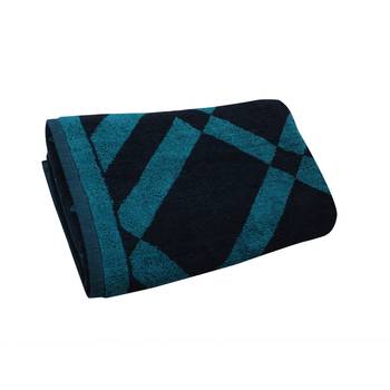 Rhombus Cotton Petrol Bath Towel 30 X 60 inch GSM 500 1