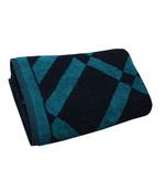 Rhombus Cotton Petrol Bath Towel 30 X 60 inch GSM 500
