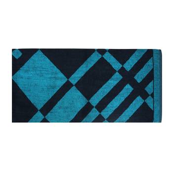 Rhombus Cotton Petrol Bath Towel 30 X 60 inch GSM 500 2