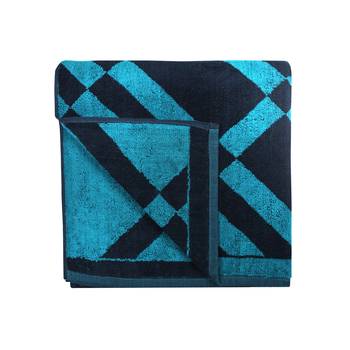 Rhombus Cotton Petrol Bath Towel 30 X 60 inch GSM 500 3