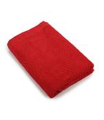 Pyramids Cotton Red Bath Towel 30 X 60 inch GSM 450