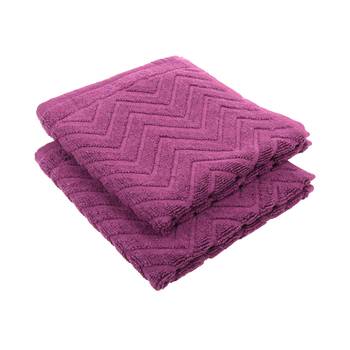 Chevy Solid Cotton Purple Hand Towel 16 X 24 inch Pack of 2 GSM 450 1