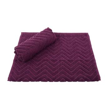 Chevy Solid Cotton Purple Hand Towel 16 X 24 inch Pack of 2 GSM 450 3