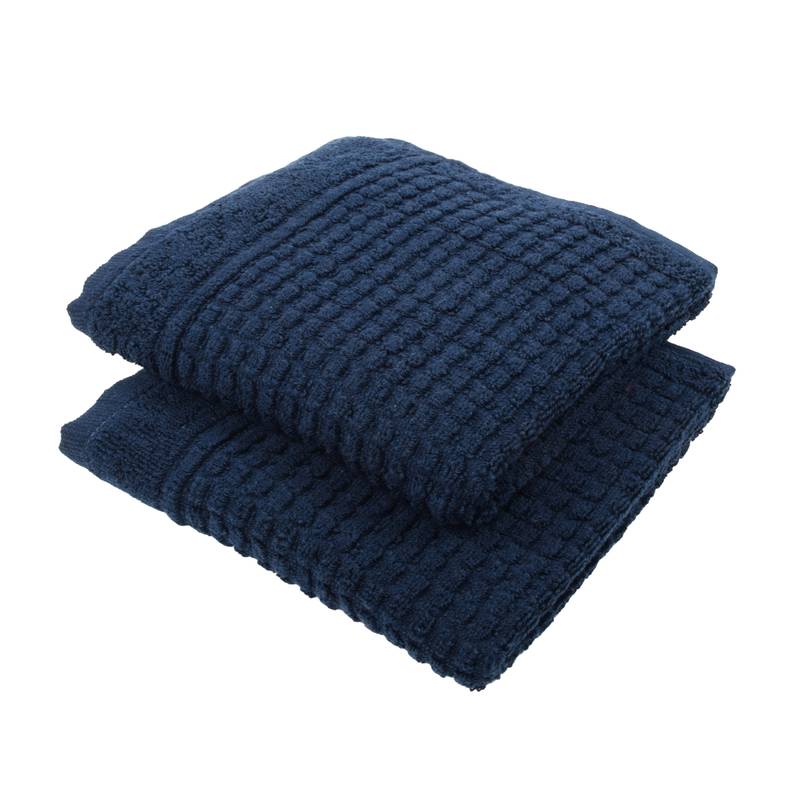 Matrix Cotton Blue Hand Towel 16 X 24 inch Pack of 2 GSM 450