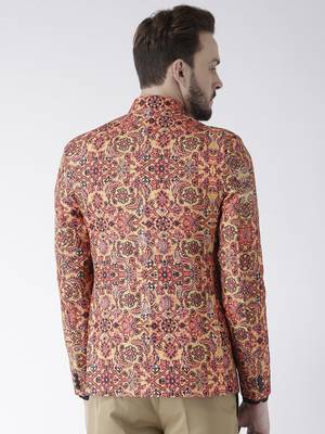 Multicolor Printed Polyester Bandhgala Suit 5