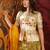 Yellow Embroidered Silk Semi Stitched bridal lehenga