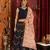 Navy Blue Embroidered Silk Semi Stitched bridal lehenga