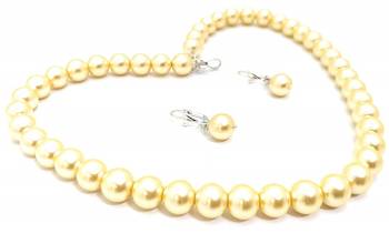 Golden Sea Shell  Pearl Necklace Sets 1