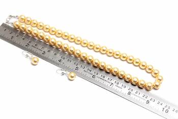 Golden Sea Shell  Pearl Necklace Sets 3