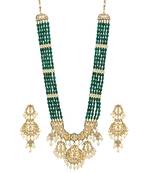 Designer Kundan Wedding Green Women Necklace Sets