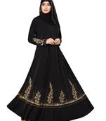 Black embroidered lycra burka