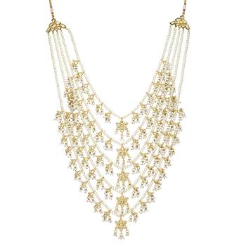 Kundan 5 Layered Satlada Pearl Necklaces 1