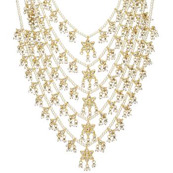 Kundan 5 Layered Satlada Pearl Necklaces 2