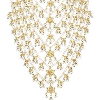 Kundan 7 Layered Satlada Pearl Necklaces 3