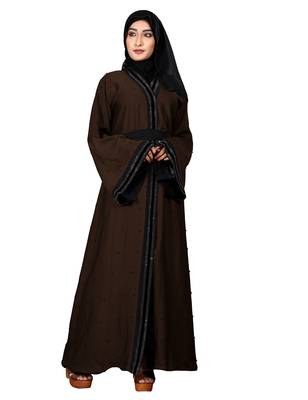 Brown Embroidered Nida Burka 1