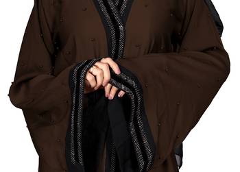 Brown Embroidered Nida Burka 2