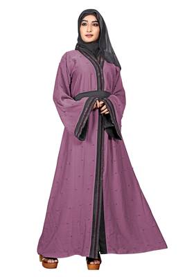 Violet Embroidered Nida Burka 1