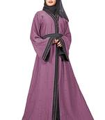 Violet Embroidered Nida Burka