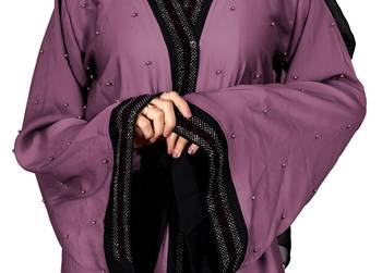 Violet Embroidered Nida Burka 2
