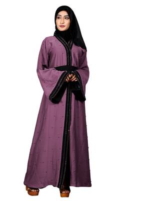 Violet Embroidered Nida Burka 3