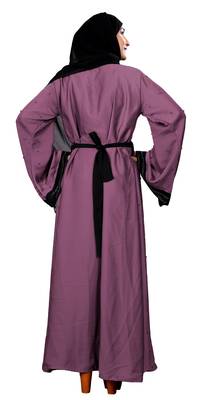Violet Embroidered Nida Burka 5