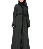 Grey Embroidered Nida Burka