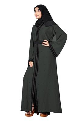 Grey Embroidered Nida Burka 2