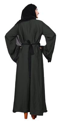 Grey Embroidered Nida Burka 3
