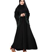 Black Embroidered Nida Burka