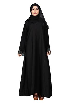 Black Embroidered Nida Burka 3