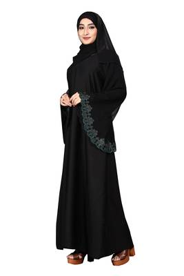 Black Embroidered Nida Burka 4