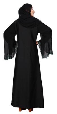 Black Embroidered Nida Burka 5